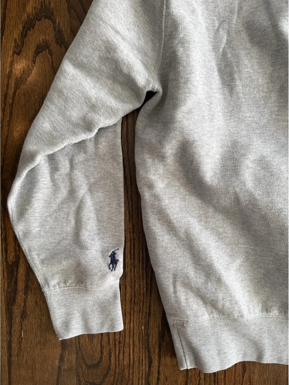 Polo Ralph Lauren Men's M Gray RL Fleece Logo Hoodie POLO Applique 67 - Picture 11 of 11